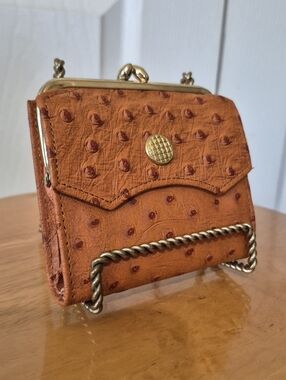 Princess Gardner Vintage Leather Cow Splits Wallet And Coin Purse Brown